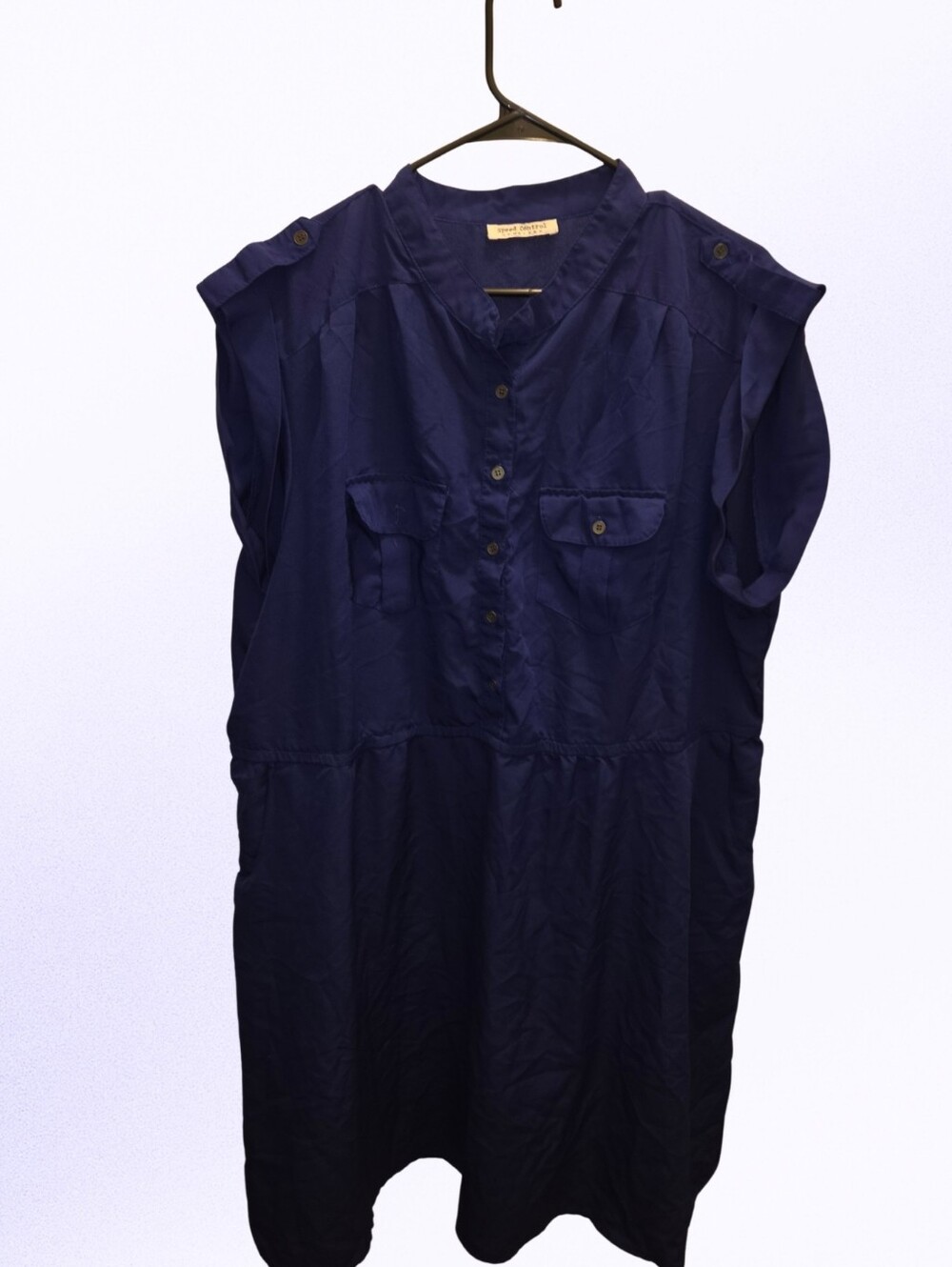 Speed Control Navy Blue Midi Dress